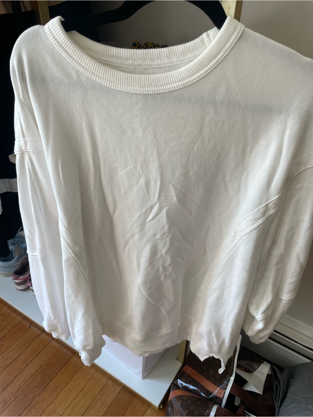 Aerie White Women's Crewneck Pullover Sweatshirt